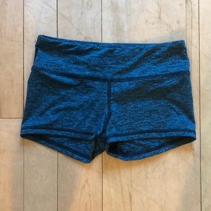 Turquoise Black Heather Fleo shorts